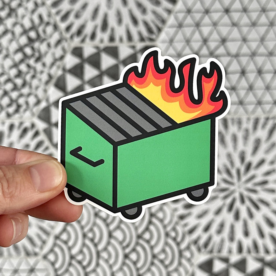 Dumpster fire sticker